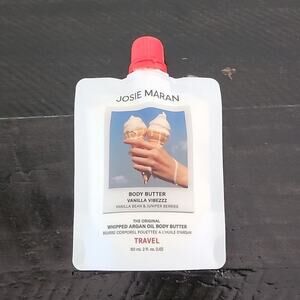 JOSIE MARAN Body Butter Whipped Argan Oil Vanilla Vibezzz Travel Size